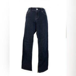 White House Black Market Dark Blue Noir Capri Jeans Size 4